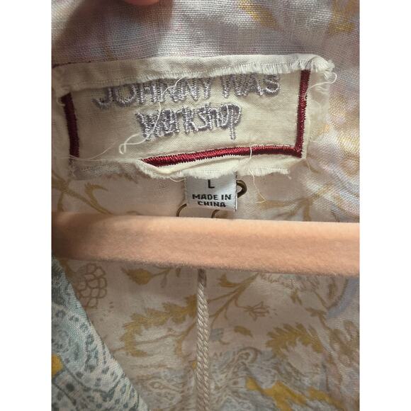 Johnny Was Workshop Marseille Garden Resort Shirt in Pink Size LARGE NWT - Picture 8 of 9